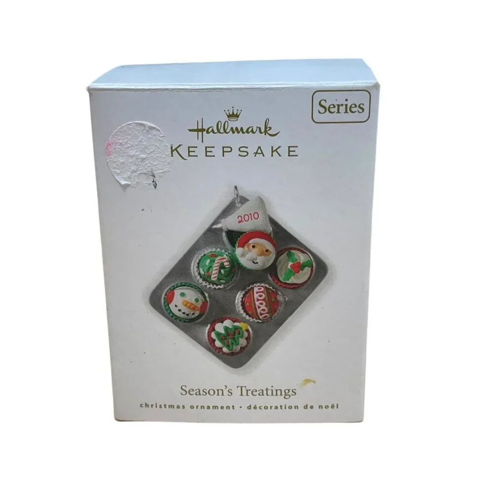 Hallmark Season's Treatings 2010 Christmas‎ Ornament Cupcake Set